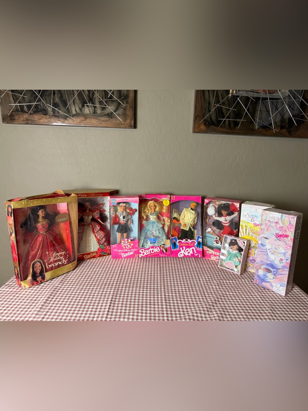 Lot of 8 Vintage Barbies Disney, Brandy, Ken